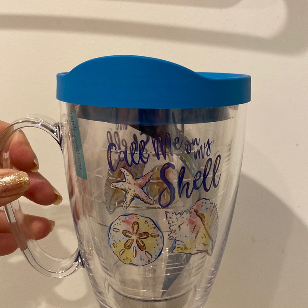 Tervis “Call me on my SHELL” Mug 16 oz with lid New Summer🐚